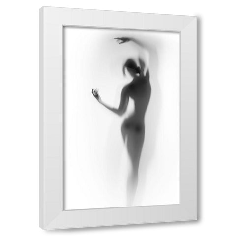 Ballet White Modern Wood Framed Art Print by Incado