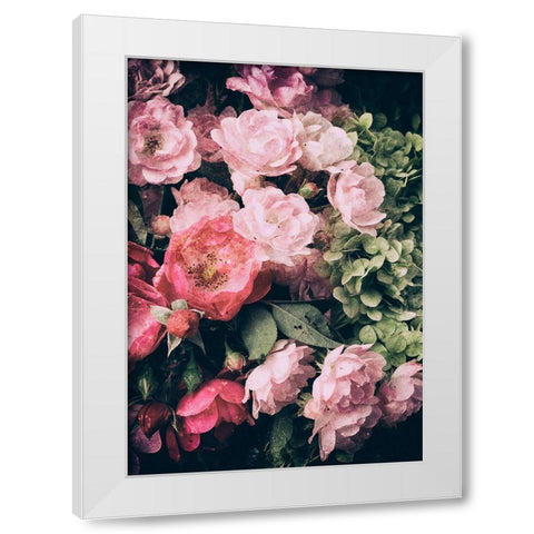 Floral 28 White Modern Wood Framed Art Print by Incado