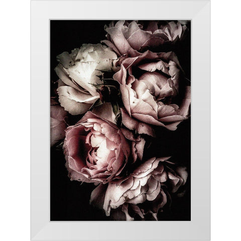 Floral 30 White Modern Wood Framed Art Print by Incado