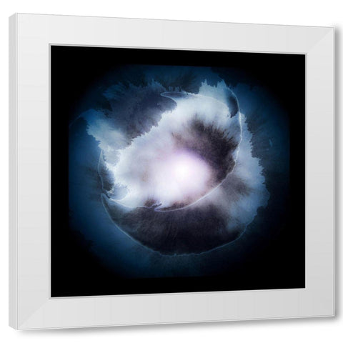 Water Color Drop White Modern Wood Framed Art Print by Incado