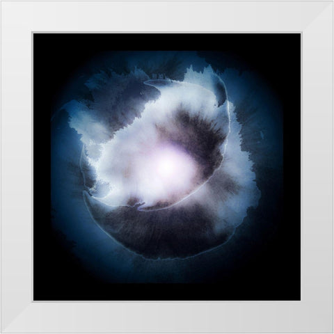 Water Color Drop White Modern Wood Framed Art Print by Incado