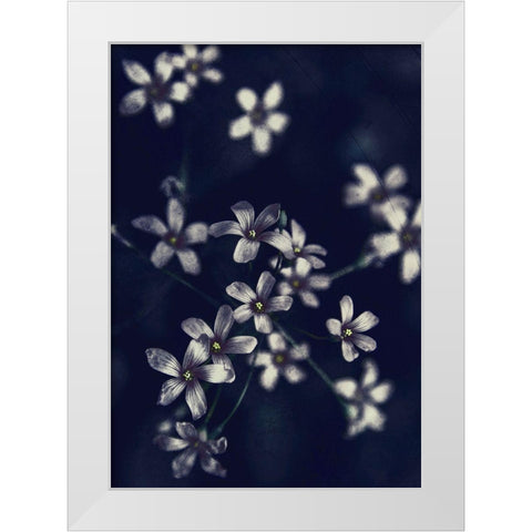 Small Flowers White Modern Wood Framed Art Print by Incado