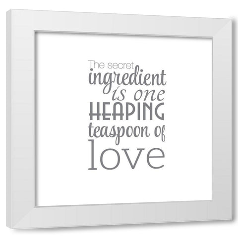 Secret Ingredient White Modern Wood Framed Art Print by Incado