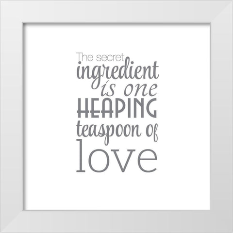Secret Ingredient White Modern Wood Framed Art Print by Incado