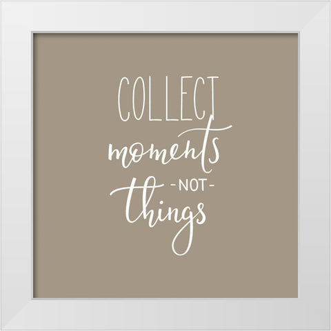 Collect Moments White Modern Wood Framed Art Print by Incado