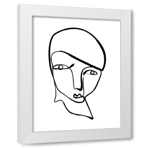 Silhouette II White Modern Wood Framed Art Print by Incado