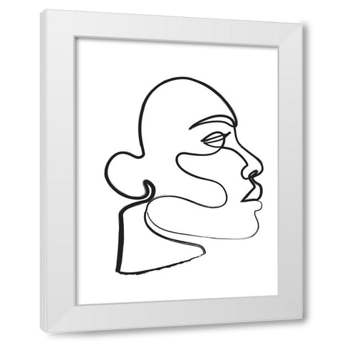 Silhouette III White Modern Wood Framed Art Print by Incado