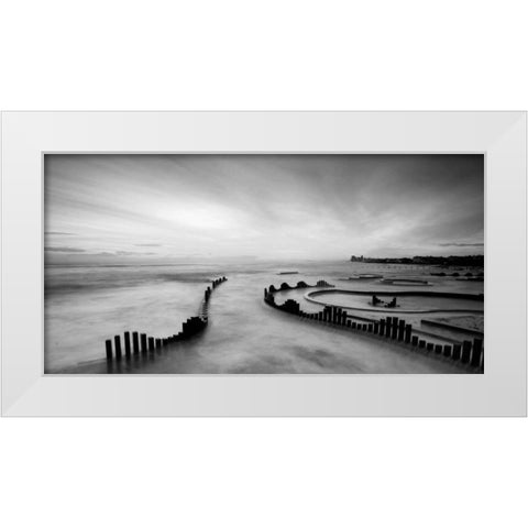 Mist White Modern Wood Framed Art Print by PhotoINC Studio