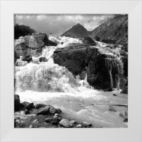 White Water White Modern Wood Framed Art Print by PhotoINC Studio