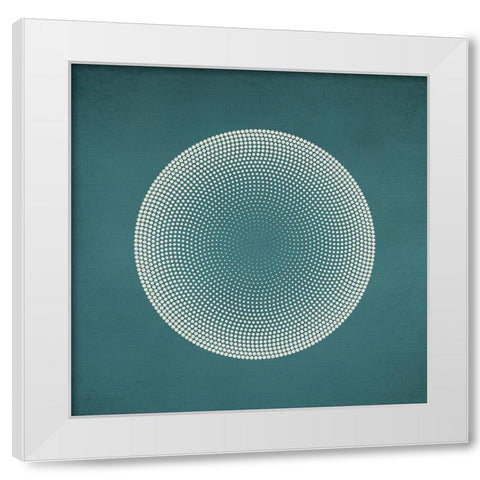 Circles White Modern Wood Framed Art Print by Incado