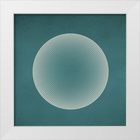 Circles White Modern Wood Framed Art Print by Incado