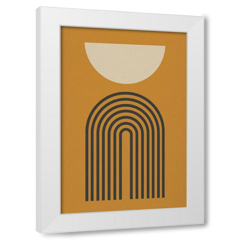 Moon Over Arch White Modern Wood Framed Art Print by Incado