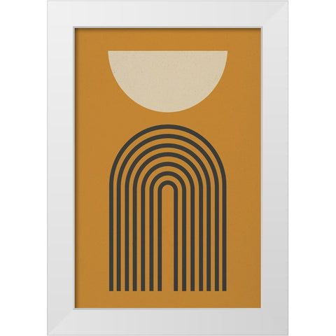 Moon Over Arch White Modern Wood Framed Art Print by Incado