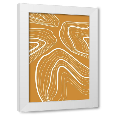 Oil and Water White Modern Wood Framed Art Print by Incado