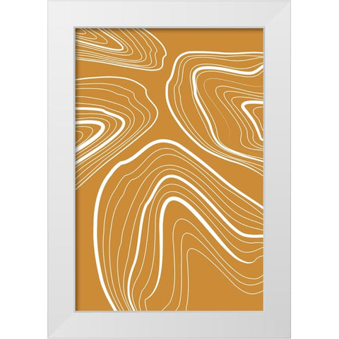 Oil and Water White Modern Wood Framed Art Print by Incado