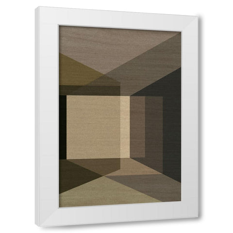 Taupe Room White Modern Wood Framed Art Print by Incado