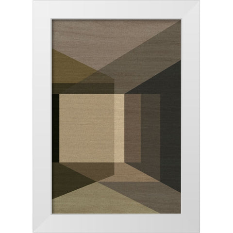 Taupe Room White Modern Wood Framed Art Print by Incado