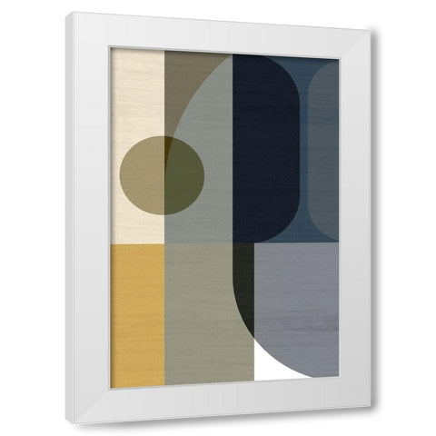 Geometric Shapes I White Modern Wood Framed Art Print by Incado