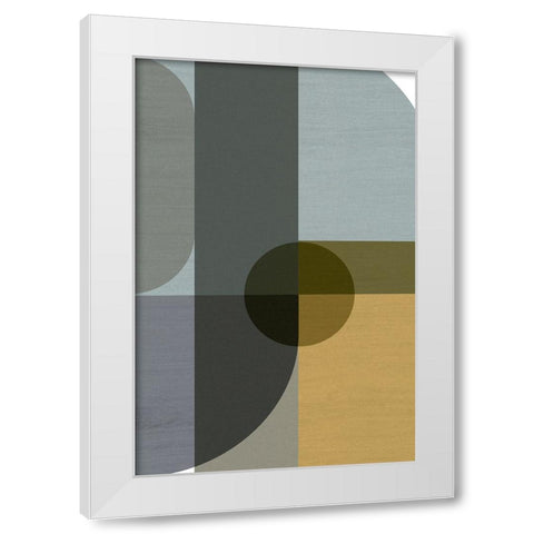 Geometric Shapes II White Modern Wood Framed Art Print by Incado