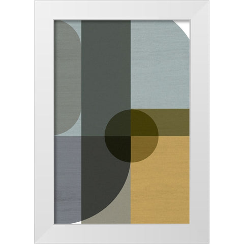 Geometric Shapes II White Modern Wood Framed Art Print by Incado