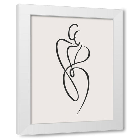 Behind Every Strong Man White Modern Wood Framed Art Print by Incado