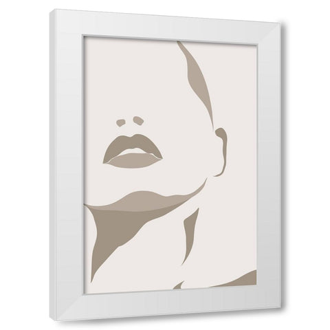 Proud Woman White Modern Wood Framed Art Print by Incado