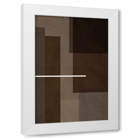 Blocks White Modern Wood Framed Art Print by Incado