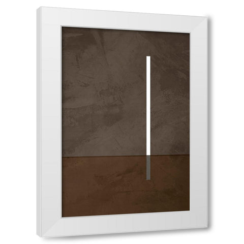 Vertical Line White Modern Wood Framed Art Print by Incado