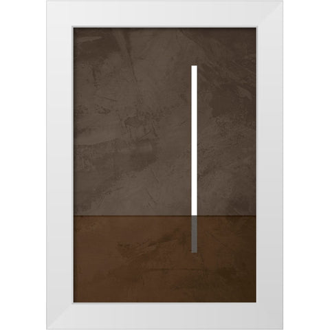 Vertical Line White Modern Wood Framed Art Print by Incado