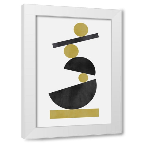 Mid Century Mod III White Modern Wood Framed Art Print by Incado