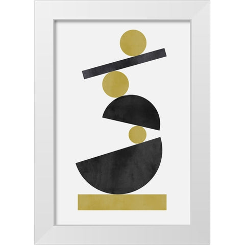 Mid Century Mod III White Modern Wood Framed Art Print by Incado