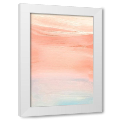 Pink Sky White Modern Wood Framed Art Print by Incado