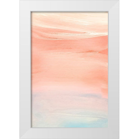 Pink Sky White Modern Wood Framed Art Print by Incado