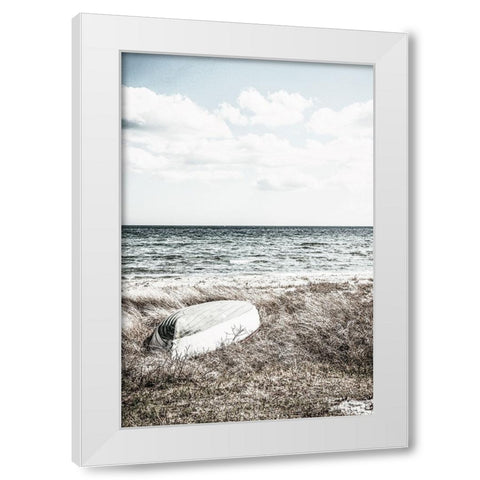 Coastal I White Modern Wood Framed Art Print by Incado