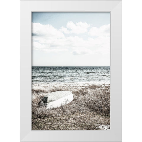 Coastal I White Modern Wood Framed Art Print by Incado