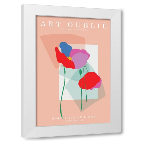 Line Simplicity II White Modern Wood Framed Art Print by Incado