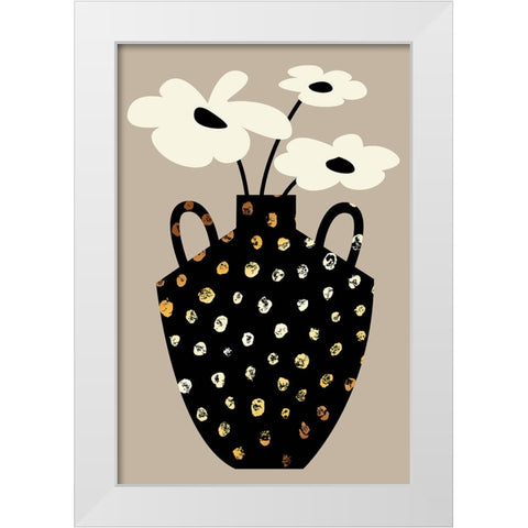 Vase Floral II White Modern Wood Framed Art Print by Incado