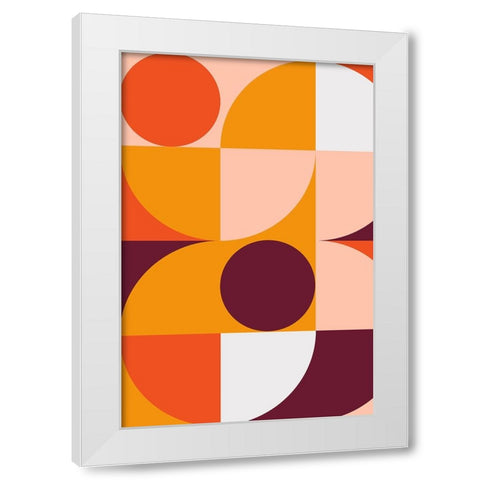 Mid Century Mod II White Modern Wood Framed Art Print by Incado