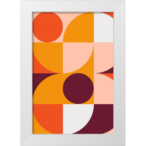 Mid Century Mod II White Modern Wood Framed Art Print by Incado