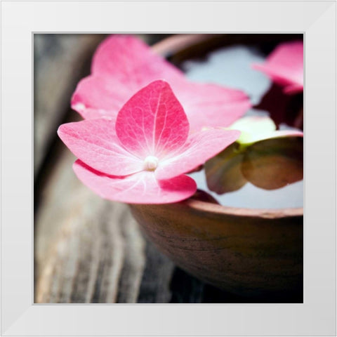 Zen Bowl White Modern Wood Framed Art Print by PhotoINC Studio