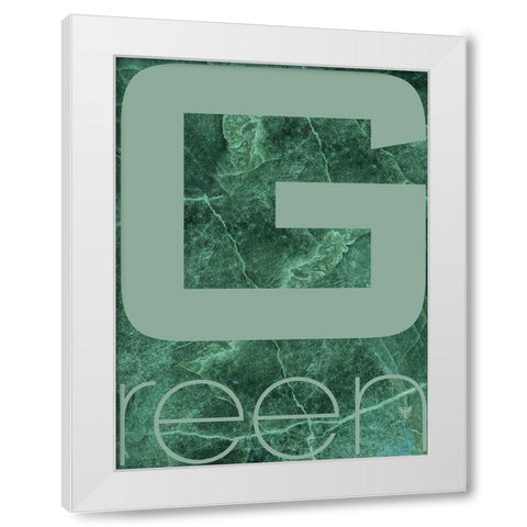 RGB green White Modern Wood Framed Art Print by TypeLike