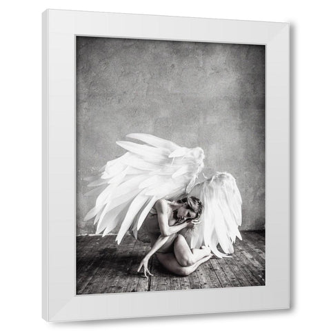 Angel White Modern Wood Framed Art Print by PhotoINC Studio