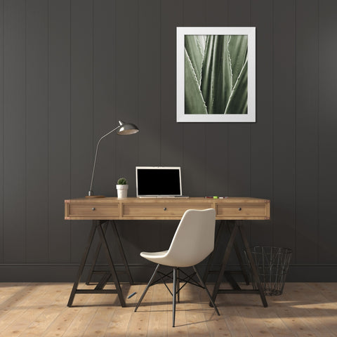 Leaf I White Modern Wood Framed Art Print by Incado