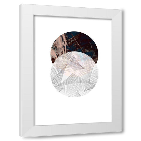 Abstract Circle White Modern Wood Framed Art Print by GeoMania