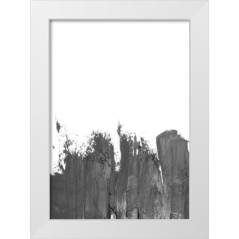 Coal II White Modern Wood Framed Art Print by Incado