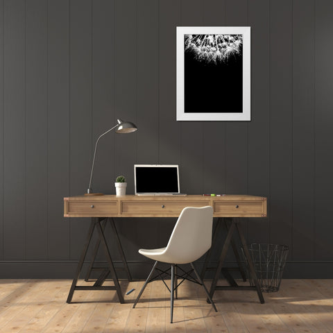 Crystal II White Modern Wood Framed Art Print by Incado