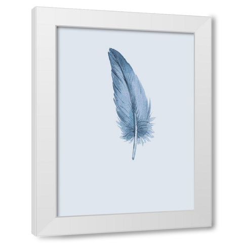 Feather 01 White Modern Wood Framed Art Print by Incado