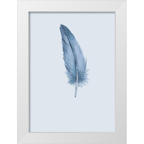 Feather 01 White Modern Wood Framed Art Print by Incado