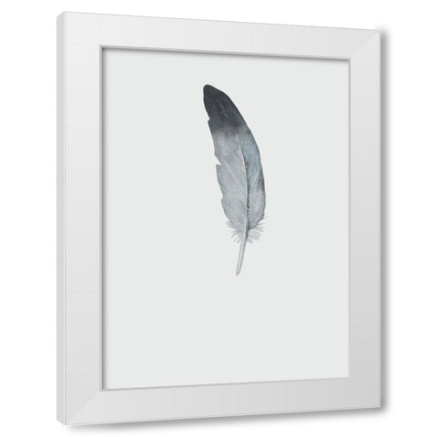 Feather 09 White Modern Wood Framed Art Print by Incado