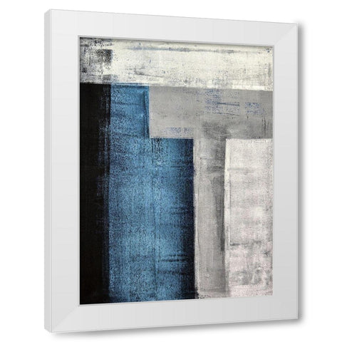 T White Modern Wood Framed Art Print by TypeLike